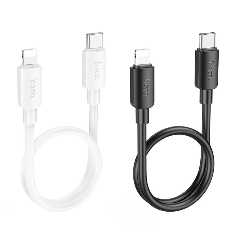 Hoco PVC PD 20W Type-C to Lighting 2.4A Fast Charging Data Cable 25cm X96