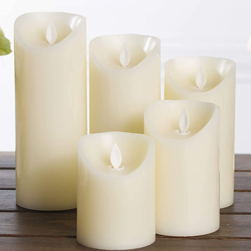 5PCS Flameless Tea Lights Candles Flickering Tealights with Warm White Light