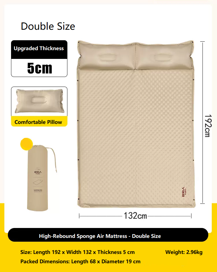 Self-Inflating Mattress – Double Size | Outdoor & Home Use