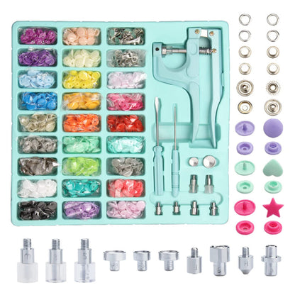 Plastic and Metal Snap Buttons with Snaps Pliers Set for Sewing and Crafting B