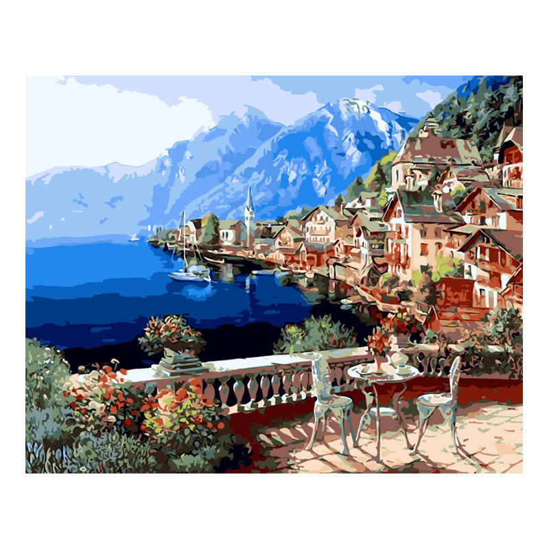 Adult Paint by Number Kit on Canvas  40x50 cm (with wooden frame) Vienna Town