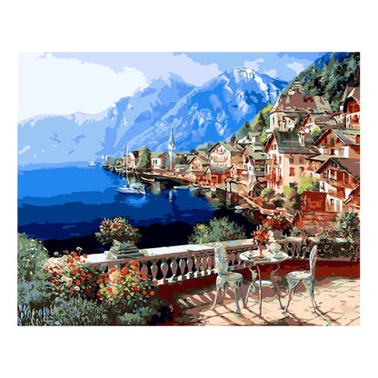 Adult Paint by Number Kit on Canvas  40x50 cm (with wooden frame) Vienna Town