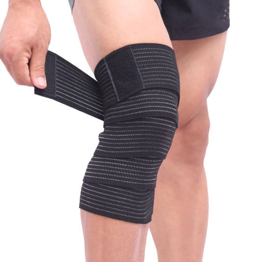 2 pcs Extra Long Elastic Knee Wrap Compression Bandage Brace Support 180cm