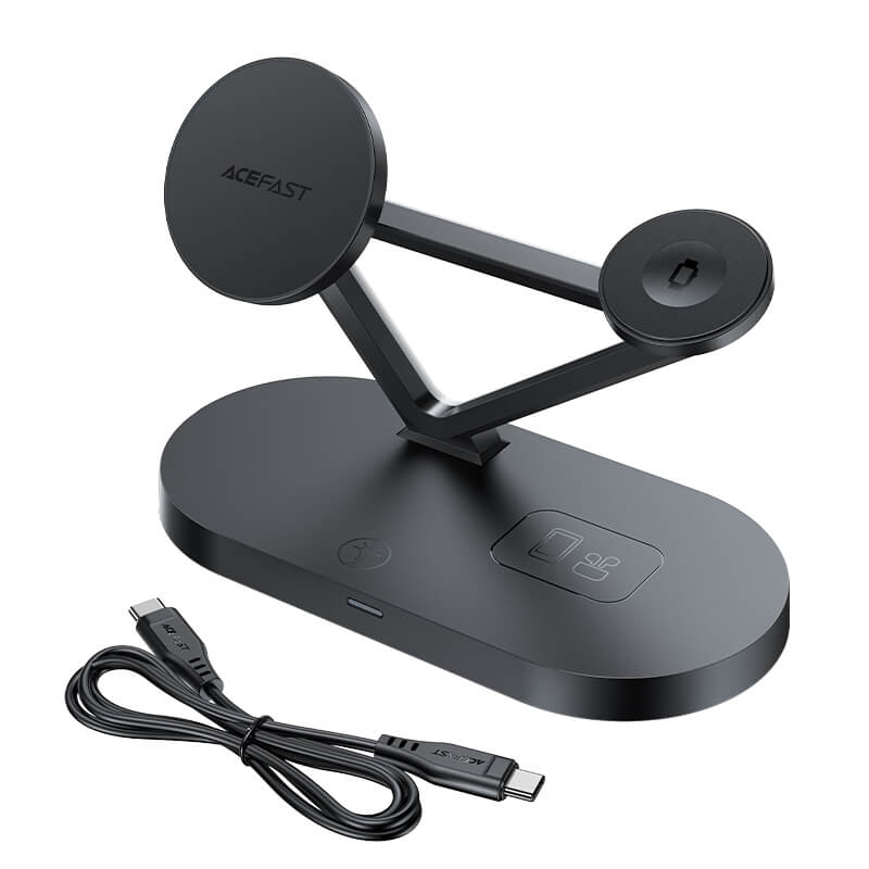 Acefast 3-in-1 Qi 15W Wireless Charging Holder with Back LED Light E9