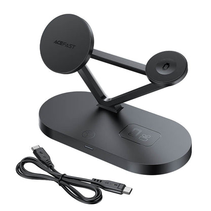 Acefast 3-in-1 Qi 15W Wireless Charging Holder with Back LED Light E9