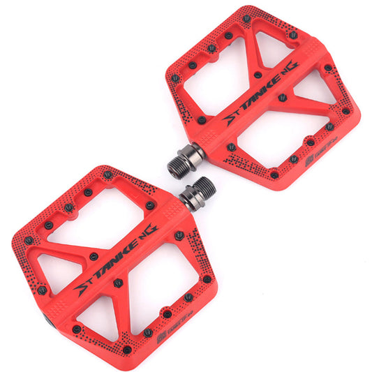 Mountain Bike Pedals MTB Pedals Bicycle Flat Pedals Red