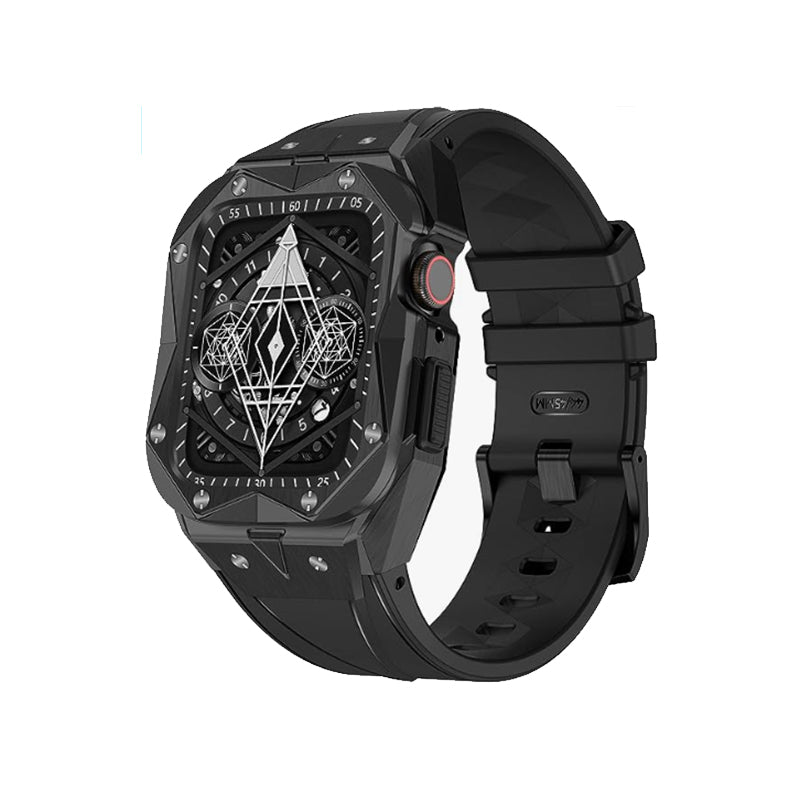 Stainless Case Band Compatible with Apple Watch Black