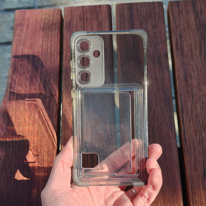 Anti Drop Phone Case with Card Pocket Compatible with Samsung Galaxy S24 Plus 2024