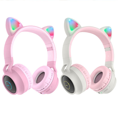 Hoco Bluetooth Cat Ear Wireless Headset LED Light W27