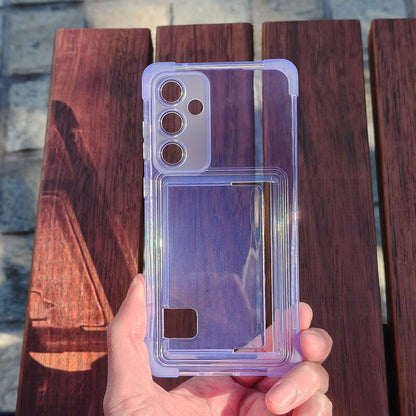 Anti Drop Phone Case with Card Pocket Compatible with Samsung Galaxy S24 Plus 2024