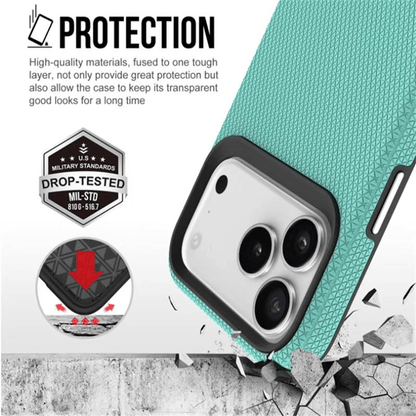 Compatible with iPhone 17 Pro Max Military Shockproof TPU PC Dual Layer Triangle Magsafe Case