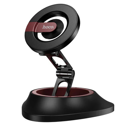 Magnetic Dashboard Phone Holder w/ Extra Wide Base, Rotatable & Foldable Multi-Hinge Arm