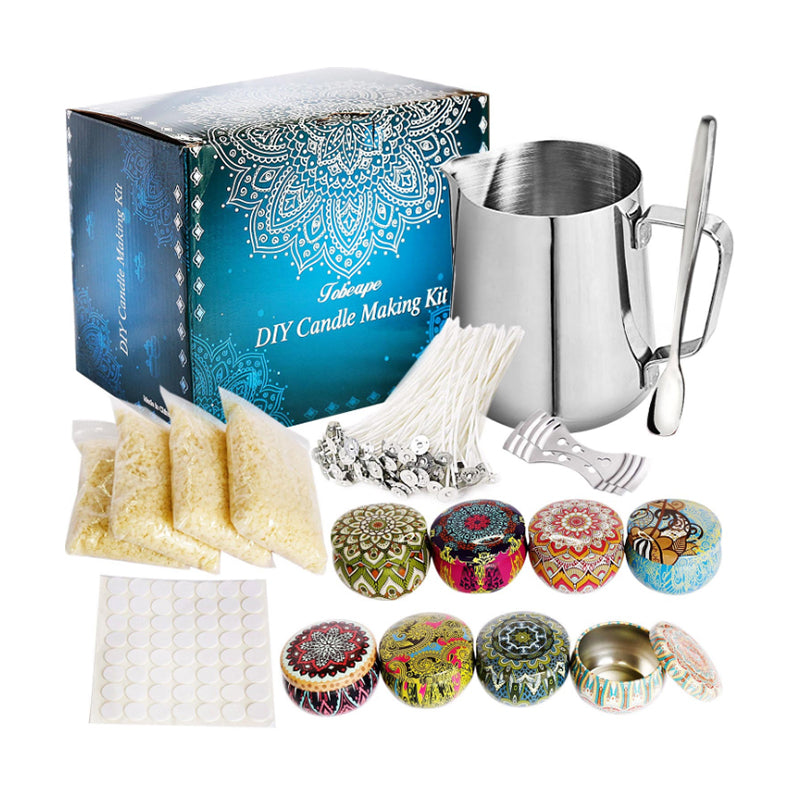 Candle Making Kit with Beeswax Pretty Candle Tins for DIY Candle Making