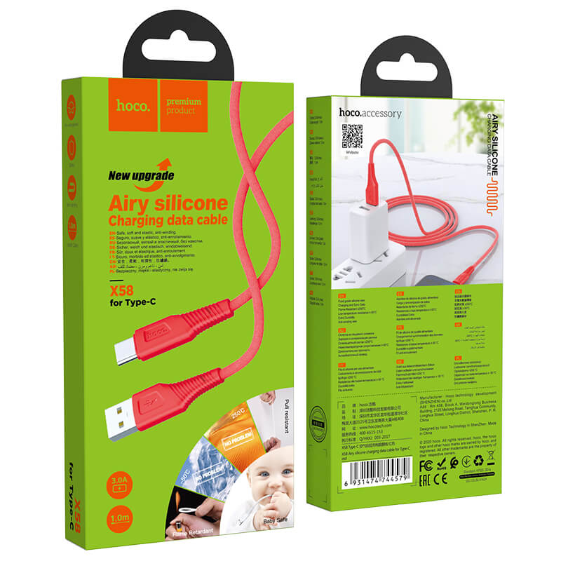 Hoco USB-A to Type-C Charging Data Cable 1M X58