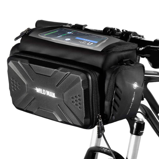 4L Rainproof Bike Handlebar Storage Bag with Touch Screen Strap Use for MTB