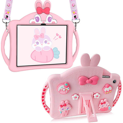Cute Rabbit Protection Compatible with iPad Pro 11 2018 Case with Foldable Kickstand