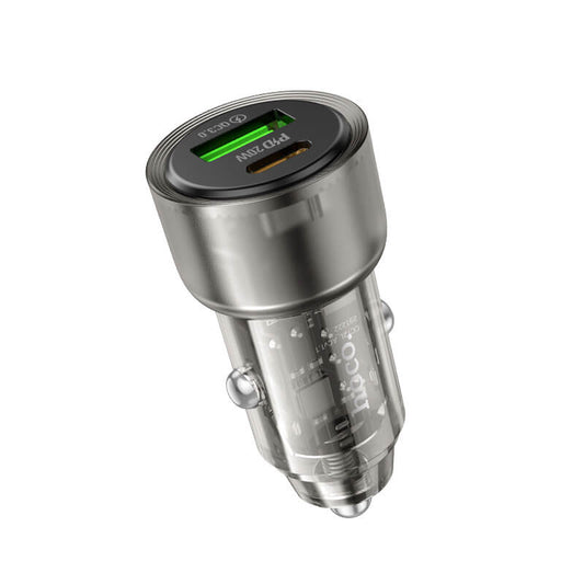 Hoco Crystal Mini Fast Car Charger U+C PD 20W Z52