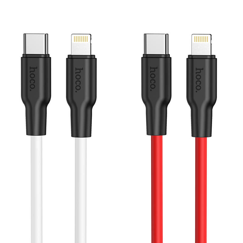 Hoco Silicone PD 20W Type-C to Lightning Charging Data Cable X21 Plus