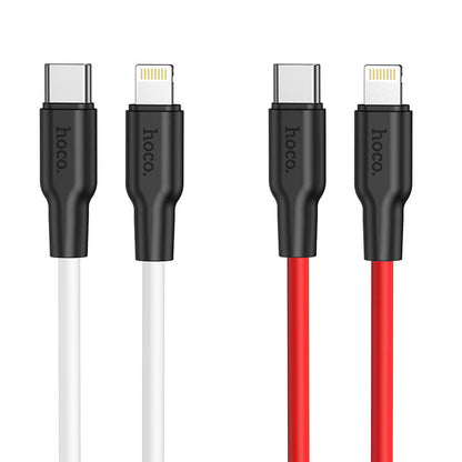 Hoco Silicone PD 20W Type-C to Lightning Charging Data Cable X21 Plus