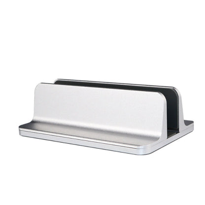 Vertical Adjustable Laptop Stand with Adjustable Dock Silver