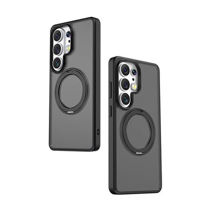 Compatible with Samsung S26 Plus 2026 360° Rotating Ring Stand Magnetic Phone Case