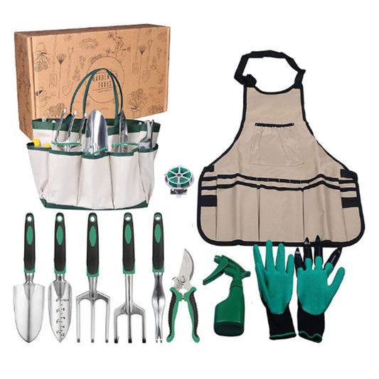Gardening Tool Set 11 Pcs Aluminum Garden Hand Tools Set Heavy Duty with Garden