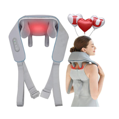 Deep Kneading Neck and Shoulder Massager with Heat 5D Cordless Mini Shiatsu Neck
