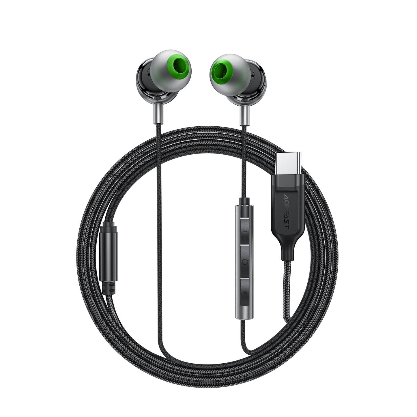 Acefast USB-C Lightweight Noise-Canceling Microphone Wired Earphones L5