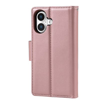 Compatible with iPhone 17 Hanman Miro Leather 2-in-1 Wallet Case with Magnetic Back