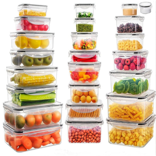 24PCs Plastic Food Storage Containers with Airtight Lids - Leakproof & Freezer