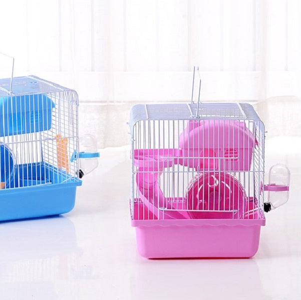 2 Tiers Gorgeous Hamster Mouse Cage Storey Fantasia Hamster Cage Castle BLUE