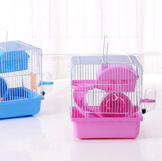 2 Tiers Gorgeous Hamster Mouse Cage Storey Fantasia Hamster Cage Castle BLUE