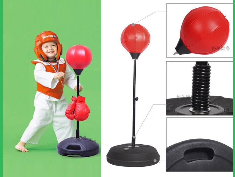 Punch Speed Ball Gloves Set Free Standing Punching Boxing Bag Home GYM Training