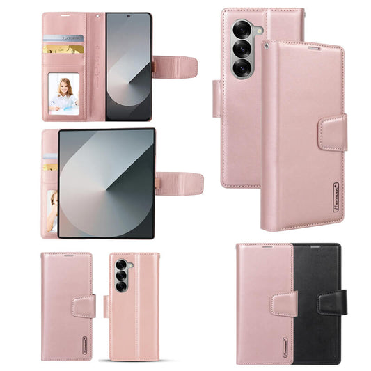 Hanman Leather Wallet Compatible with Samsung Z Fold 7 2025 Case