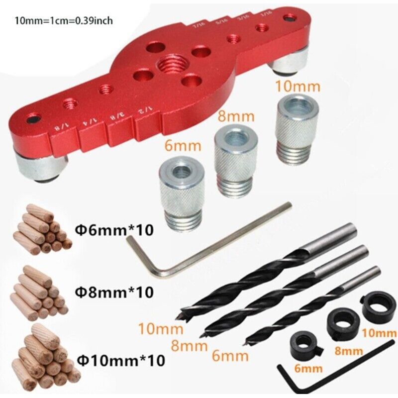 Woodworking center punching locator, wood board punching and marking two-in... 4