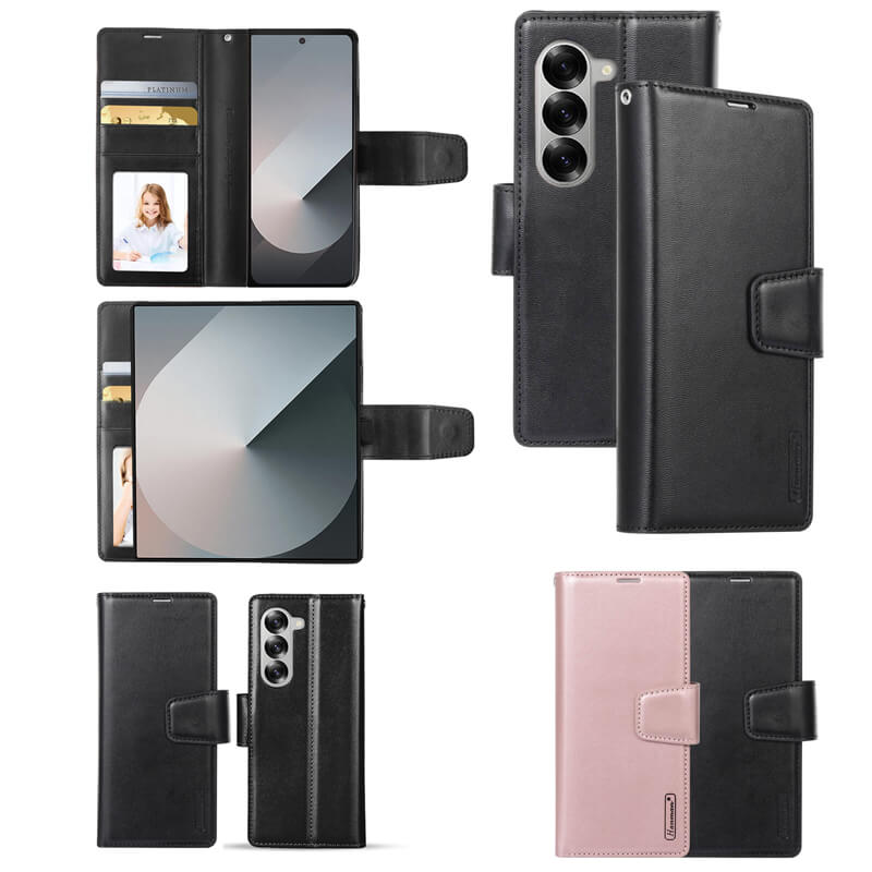 Hanman Leather Wallet Compatible with Samsung Z Fold 7 2025 Case