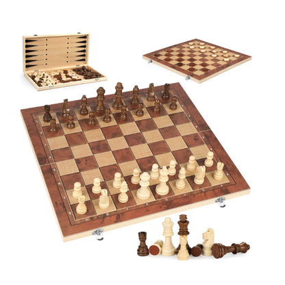 Chess Set 3 games in 1 Checkers and Backgammon 29cm*29cm