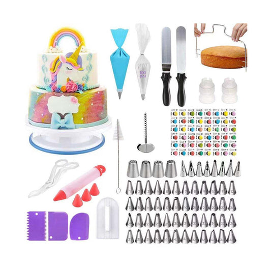Cake Decorating Kit Cake Turntable Bakeware Set Pastry Tube Fondant 175pcs