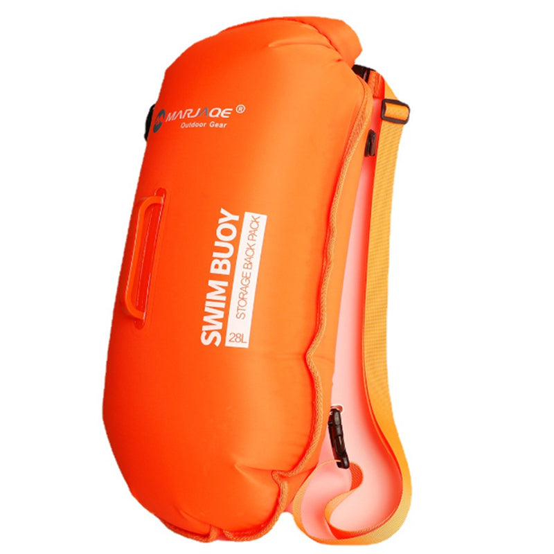 Swim Buoy Backpack Bubble Safety Float Dry Bag with Shoulder Strap 28L