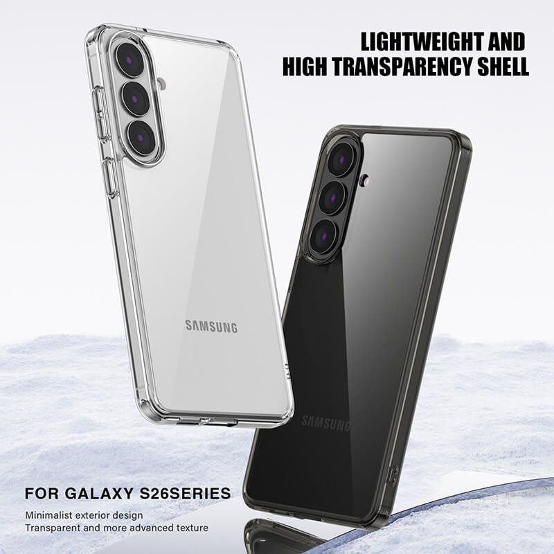 Compatible with Samsung S26 2026 Aurora Series Crystal Transparent Phone Case