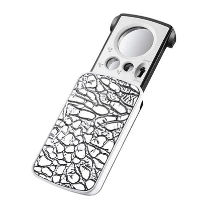 Jewelry Loupe Magnifier with UV LED Light 30X 60X 90X Slide Out Pocket Magn... S