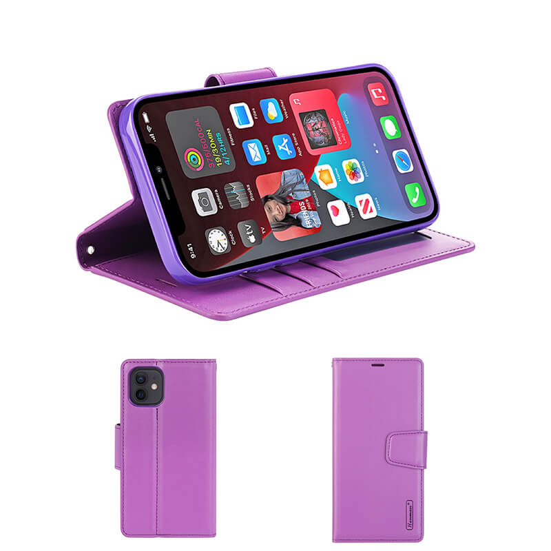 Hanman Mill Series Leather Wallet Flip Case Compatible with iPhone 15