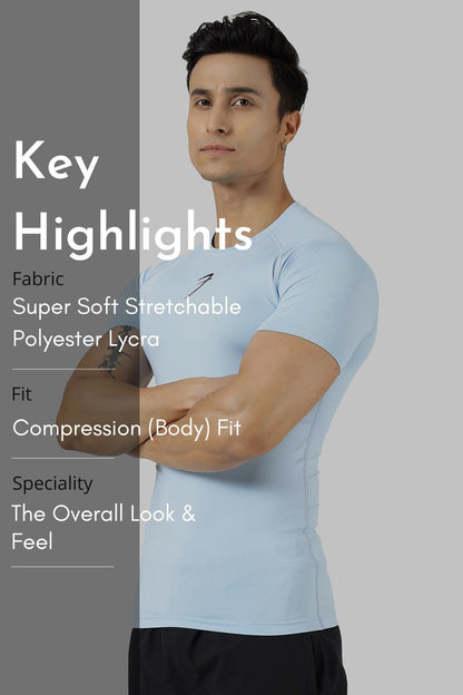 Compression T-shirt Glacial Blue