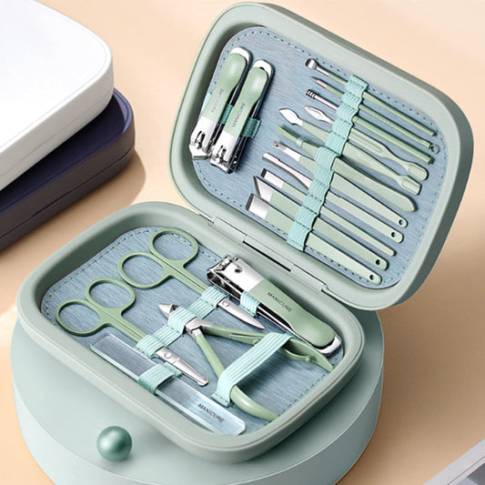 Manicure Set Men Women Nail Clipper Set 18 Pcs Stainless Steel