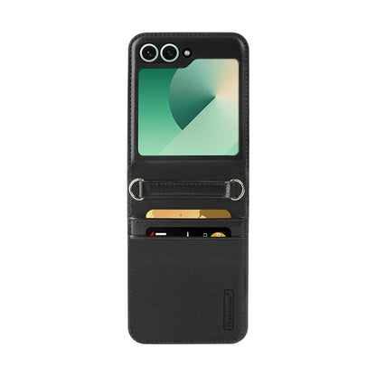Hanman Leather Wallet Compatible with Samsung Z Flip 7 2025 Case