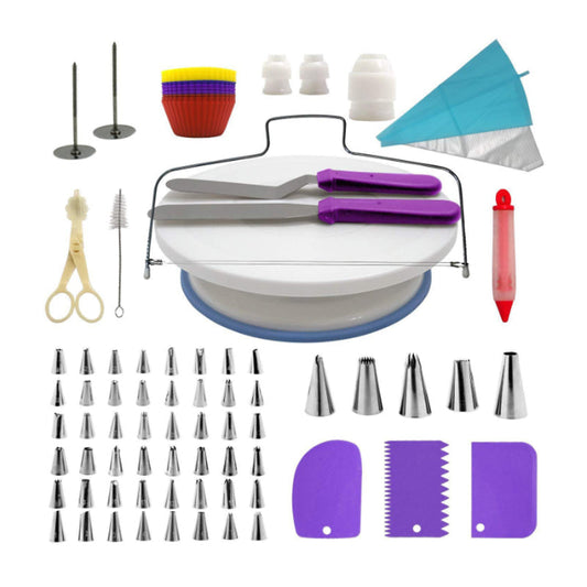 Cake Decorating Kit Cake Turntable Bakeware Set Pastry Tube Fondant 106pcs