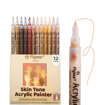 Acrylic Paint Markers - Skin Tone 12 Pack