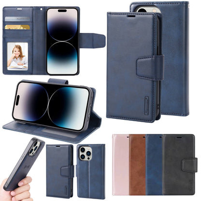 Suitable for Phone Models Hanman Miro Leather 2-in-1 Wallet Case with Magnetic Back