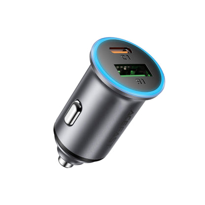Acefast PD 65W USB-A & Type-C Fast Car Charger with LED Ring Light B15
