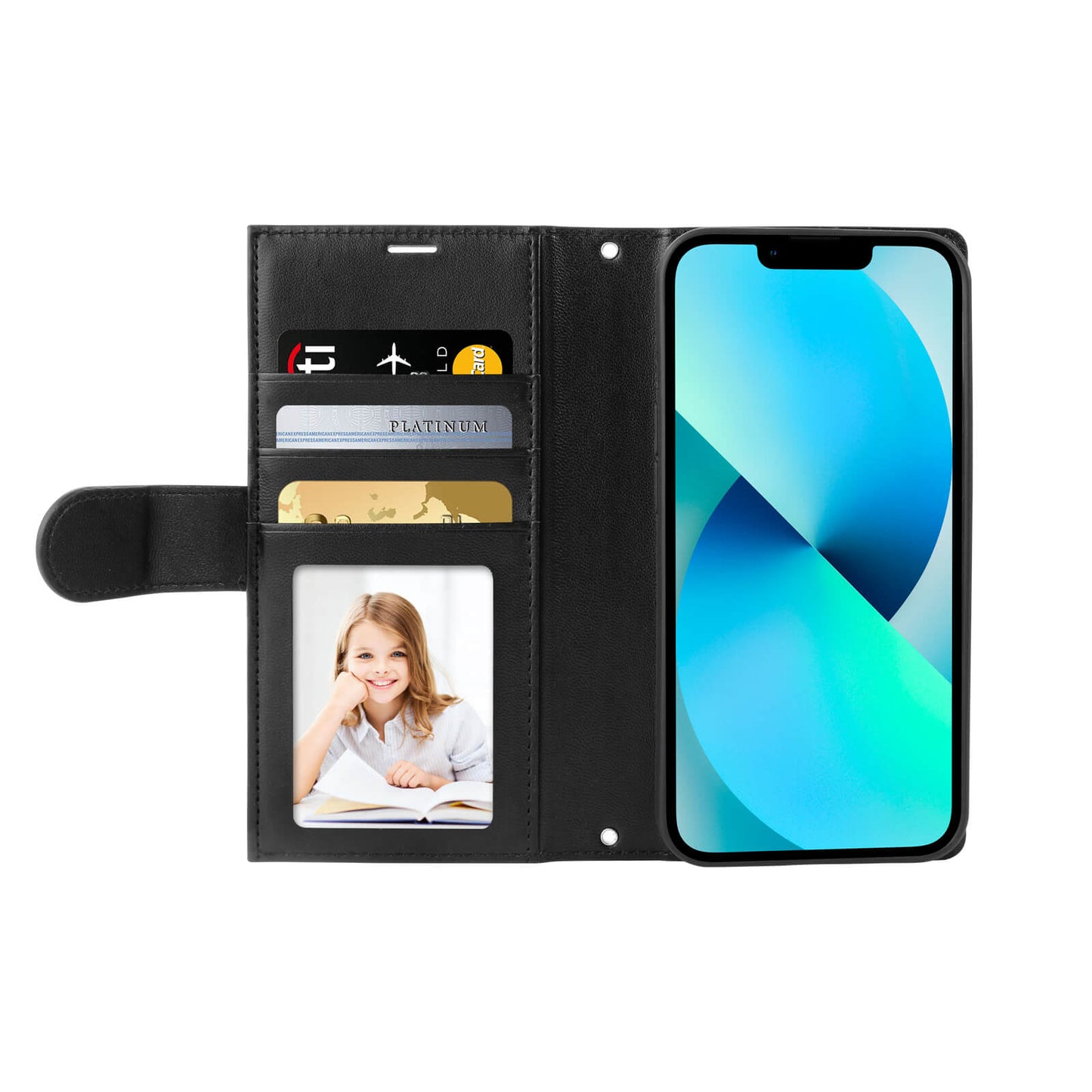 Suitable for Phone Hanman Mich Series Leather Crossbody Wallet Flip Case